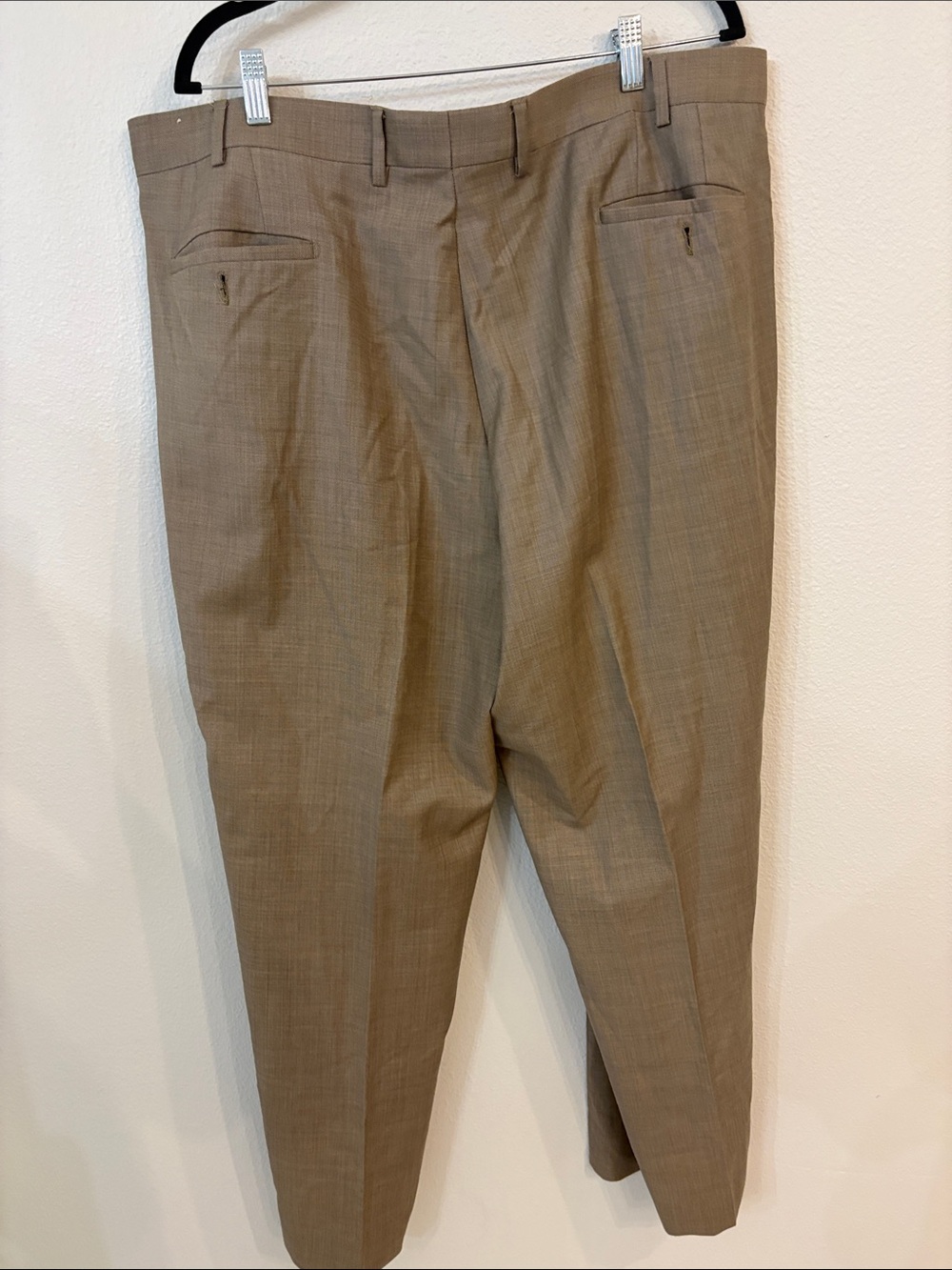 Bachrach Men's Dress Pants in Tan/Brown - Wool/Cashmere Blend - Picture 3 of 3